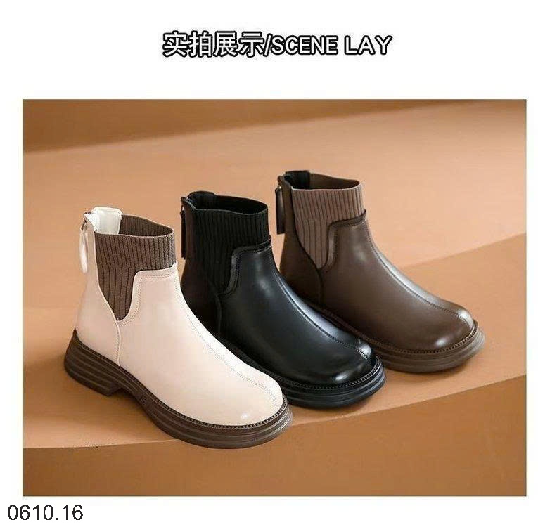 25HA0610.16 - GIÀY BỐT MARTIN CỔ LEN DÁNG NGẮN