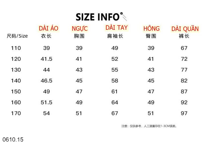 25HA0610.15 - BỘ NỈ DÀI TAY MIT BÉ GÁI SIZE ĐẠI