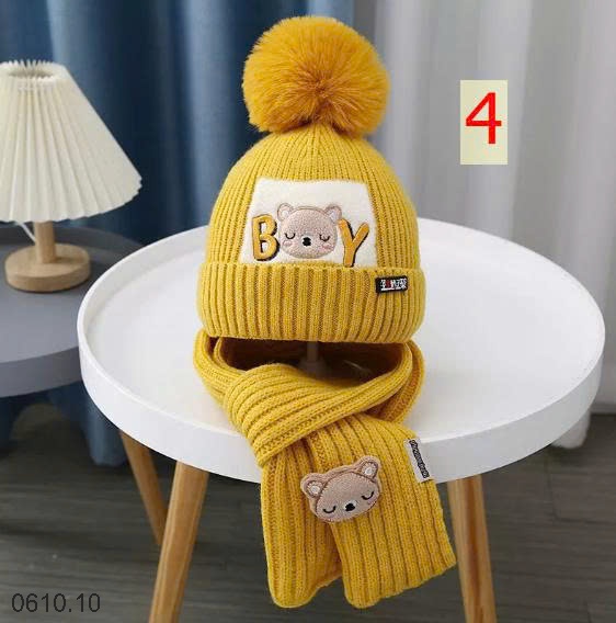25HA0610.10 - SET KHĂN KÈM MŨ CHO BÉ YÊU
