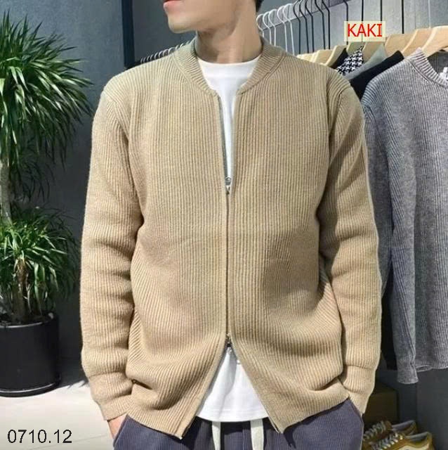25HA0710.12 - ÁO KHOÁC KÉO KHÓA CARDIGAN NAM