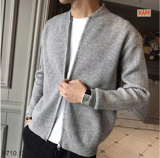 25HA0710.12 - ÁO KHOÁC KÉO KHÓA CARDIGAN NAM