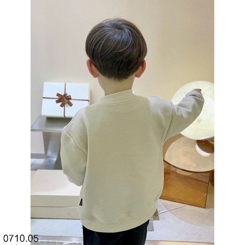 25HA0710.05 - ÁO KHOÁC CARDIGAN HÌNH GẤU HÀN QUỐC BÉ TRAI