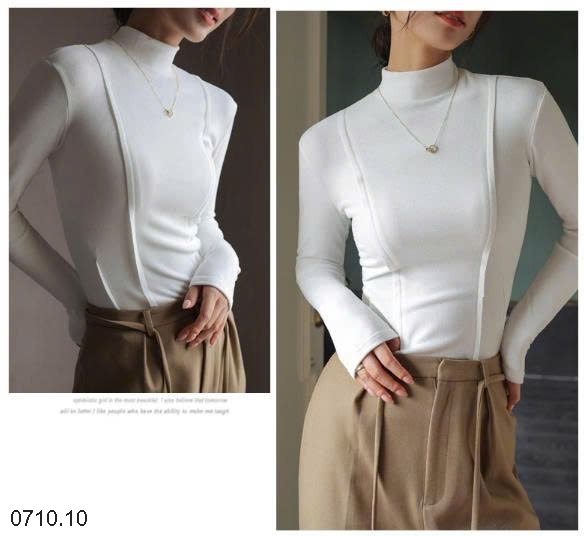 25HA0710.10 - ÁO GIỮ NHIỆT CỔ 3 PHÂN NỮ