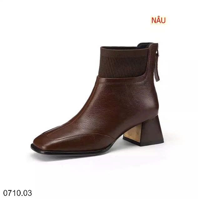 25HA0710.03 - BỐT MARTIN CỔ CAO 5CM DỆT KIM