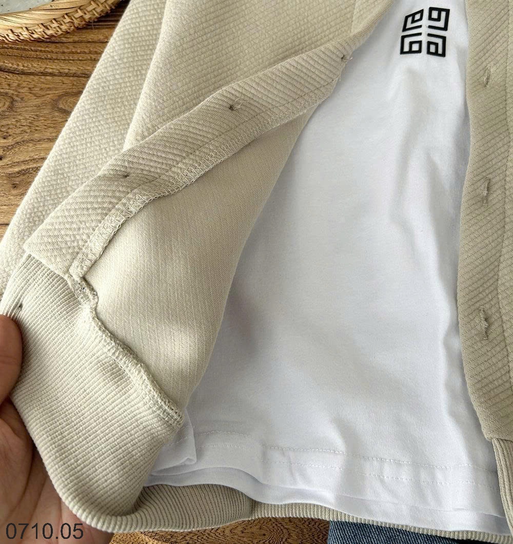 25HA0710.05 - ÁO KHOÁC CARDIGAN HÌNH GẤU HÀN QUỐC BÉ TRAI