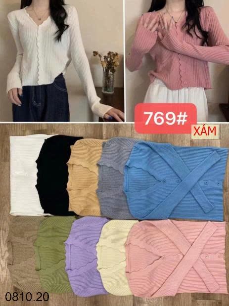 25HA0810.20 - ÁO CADIGAN NỮ MẶC THU