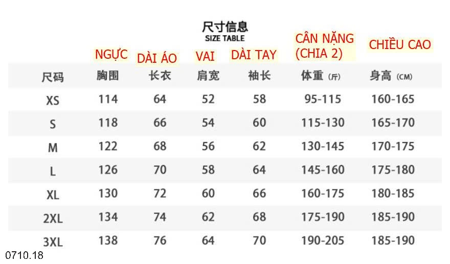 25HA0710.18 - ÁO KHOÁC GIÓ NAM NỮ
