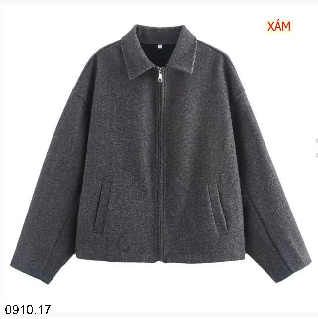 25HA0910.17 - ÁO KHOÁC DẠ DÁNG NGẮN