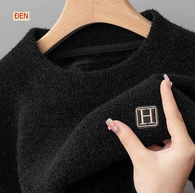 25HA0810.19 - ÁO LEN NAM CỔ TRÒN LÓT LÔNG