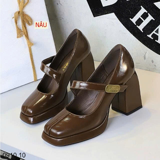 25HA0910.10 - GIÀY CAO GÓT ĐẾ DÀY NỮ