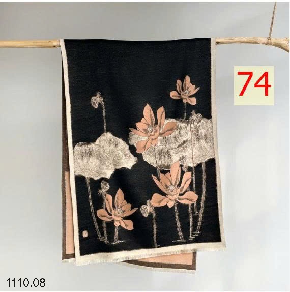 25HA1110.08 - KHĂN LEN HỌA TIẾT BẢN TO