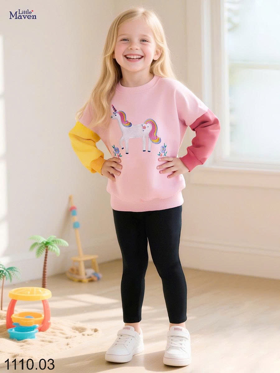 25HA1110.03 - ÁO NỈ LITTLE MAVEN BÉ GÁI