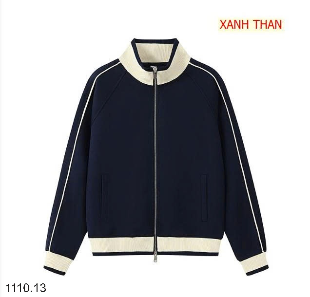 25HA1110.13 - ÁO NỈ CARDIGAN KÉO KHÓA NAM NỮ