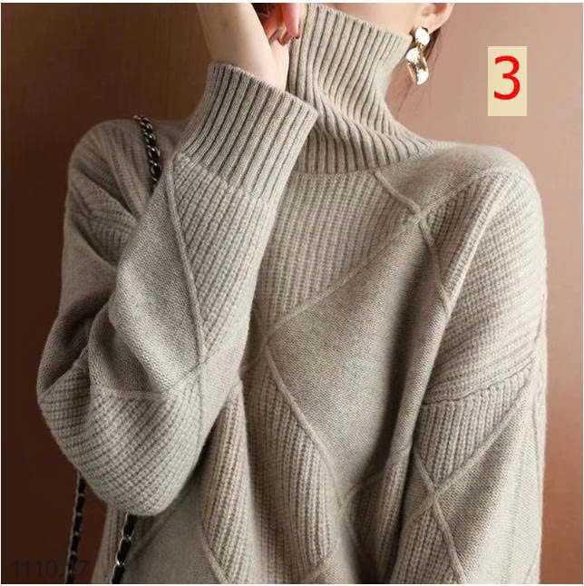 25HA1110.17 - ÁO LEN CỔ LỌ NỮ