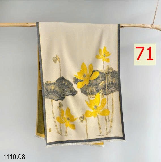 25HA1110.08 - KHĂN LEN HỌA TIẾT BẢN TO