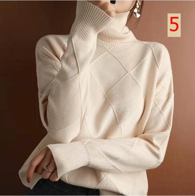 25HA1110.17 - ÁO LEN CỔ LỌ NỮ