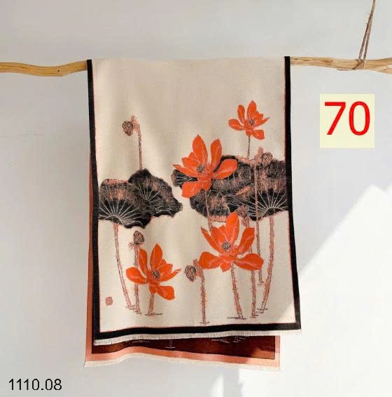 25HA1110.08 - KHĂN LEN HỌA TIẾT BẢN TO