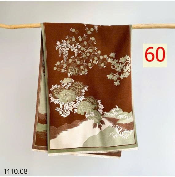 25HA1110.08 - KHĂN LEN HỌA TIẾT BẢN TO