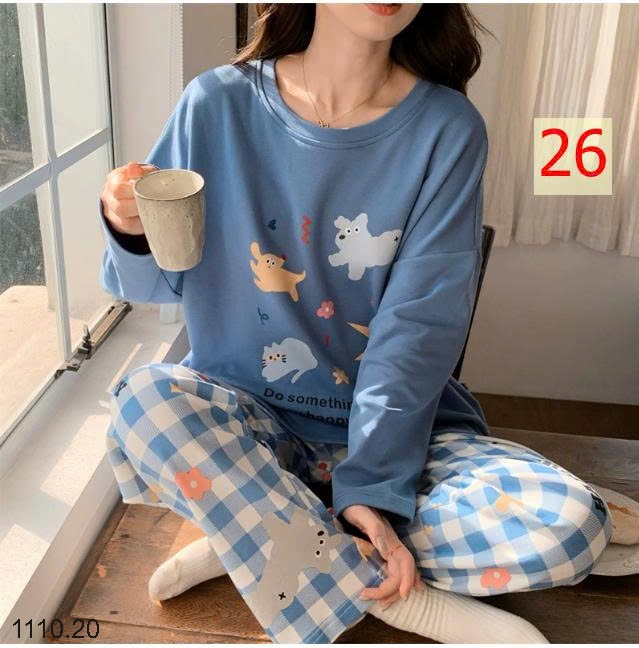 25HA1110.20 - BỘ MẶC NHÀ HOẠT HÌNH CHO NỮ