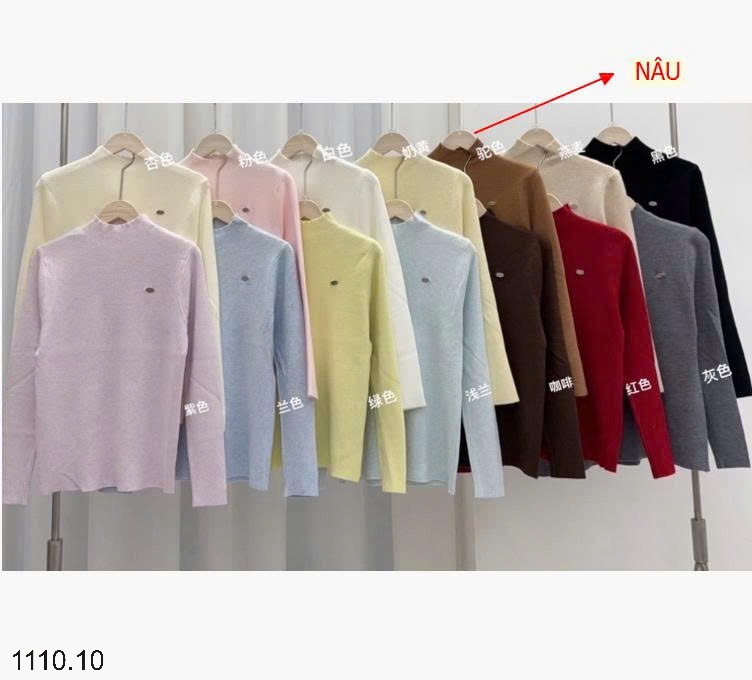 25HA1110.10 - ÁO LEN MỎNG GIỮ NHIỆT NỮ