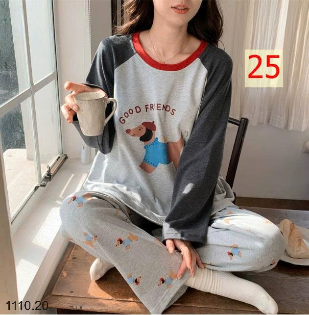 25HA1110.20 - BỘ MẶC NHÀ HOẠT HÌNH CHO NỮ