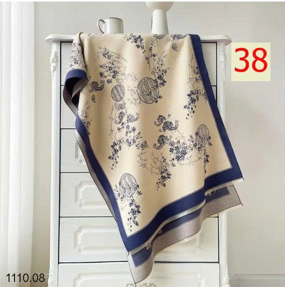 25HA1110.08 - KHĂN LEN HỌA TIẾT BẢN TO