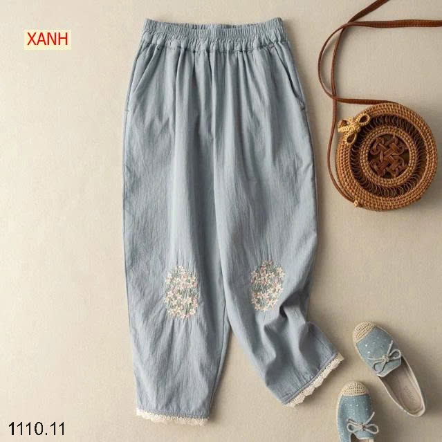 25HA1110.11 - QUẦN ĐŨI RETRO THÊU HOA