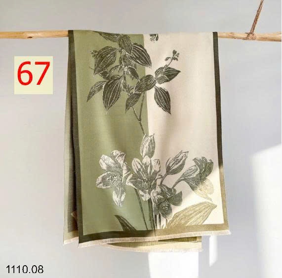 25HA1110.08 - KHĂN LEN HỌA TIẾT BẢN TO