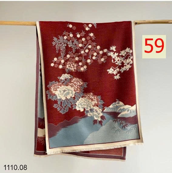 25HA1110.08 - KHĂN LEN HỌA TIẾT BẢN TO
