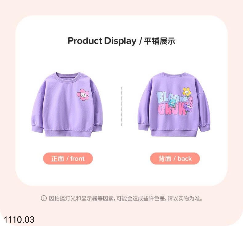 25HA1110.03 - ÁO NỈ LITTLE MAVEN BÉ GÁI