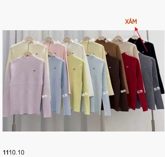 25HA1110.10 - ÁO LEN MỎNG GIỮ NHIỆT NỮ