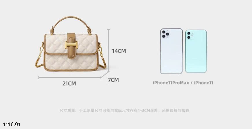 25HA1110.01 - TÚI XÁCH VUÔNG NHỎ THỜI TRANG
