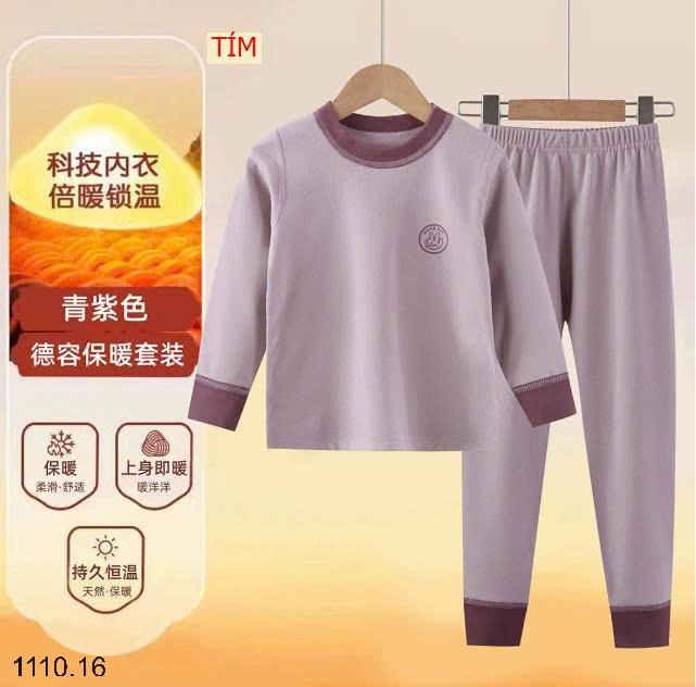 25HA1110.16 - BỘ GIỮ NHIỆT NHUNG ĐỨC CHO BÉ