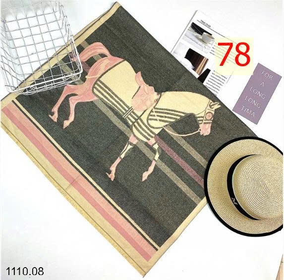 25HA1110.08 - KHĂN LEN HỌA TIẾT BẢN TO