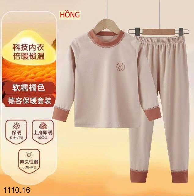 25HA1110.16 - BỘ GIỮ NHIỆT NHUNG ĐỨC CHO BÉ