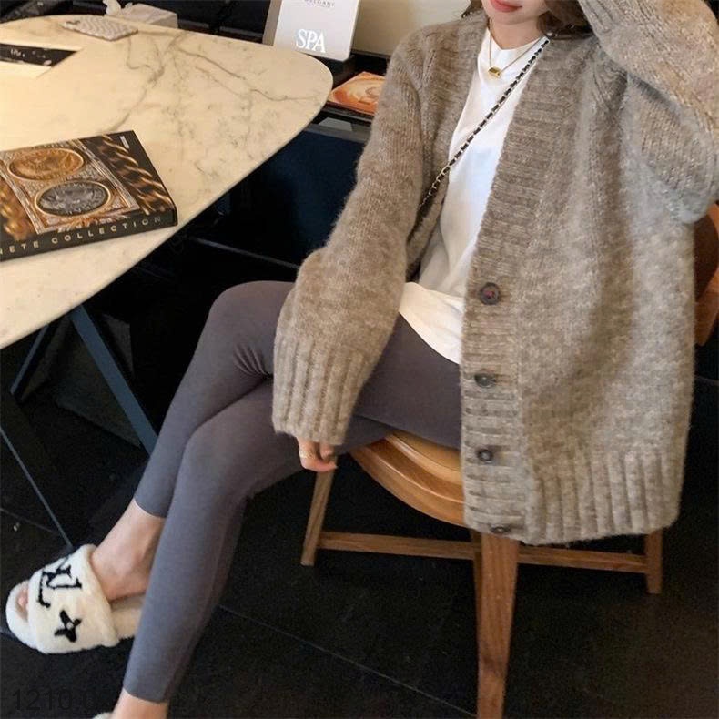 25HA1210.09 - ÁO KHOÁC CARDIGAN CỔ V CHO NỮ