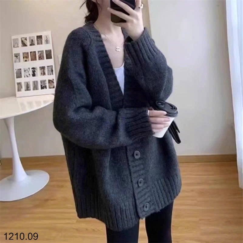 25HA1210.09 - ÁO KHOÁC CARDIGAN CỔ V CHO NỮ