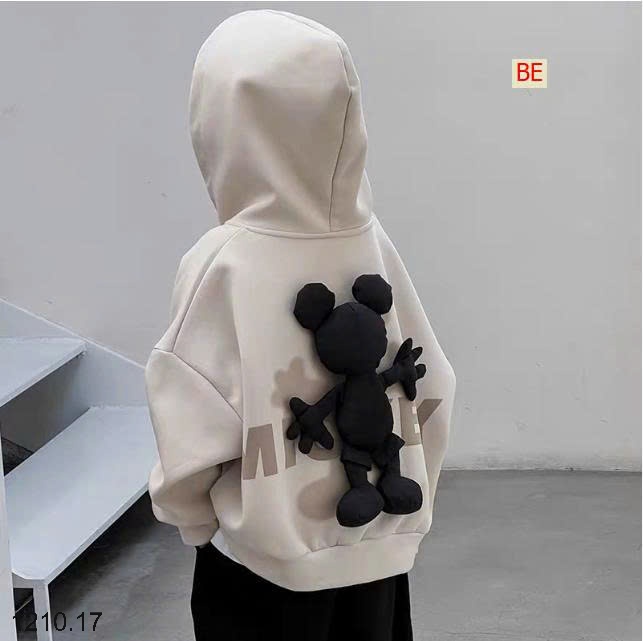 25HA1210.17 - ÁO KHOÁC MICKEY CHO BÉ TRAI CÓ MŨ TRÙM ĐẦU