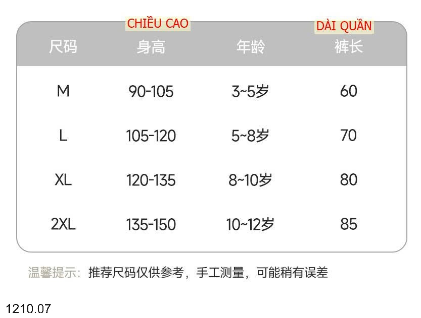 25HA1210.07 - QUẦN LEGGING LÓT LÔNG DÀY ẤM CHO BÉ YÊU