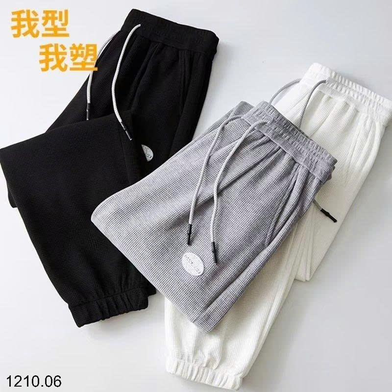 25HA1210.06 - QUẦN NỈ TỔ ONG BO ỐNG THỂ THAO NAM