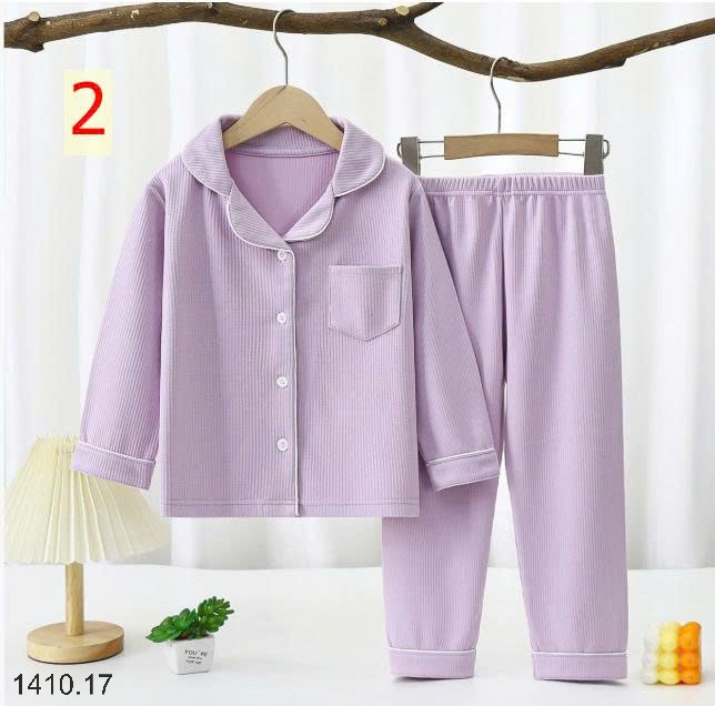 25HA1410.17 - BỘ PIJAMA TRƠN CHO BÉ