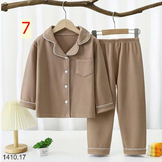 25HA1410.17 - BỘ PIJAMA TRƠN CHO BÉ