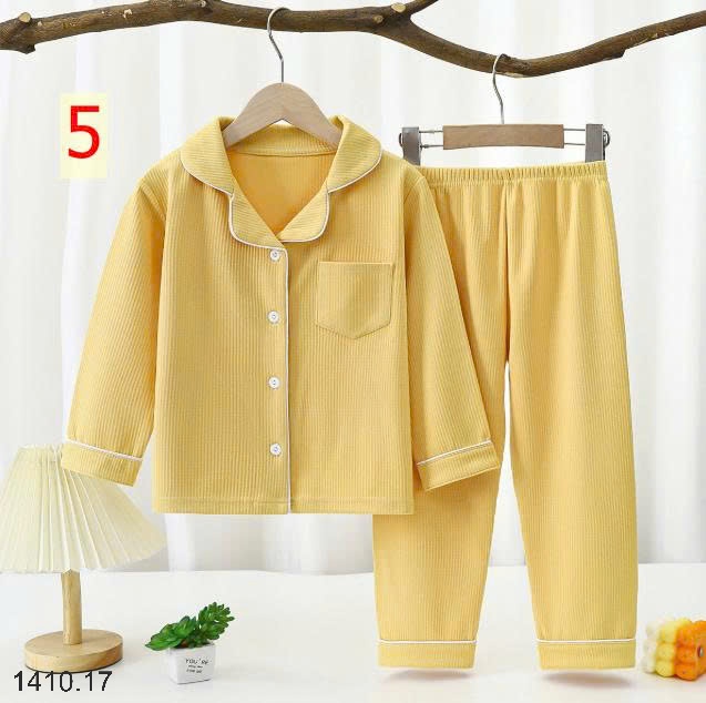 25HA1410.17 - BỘ PIJAMA TRƠN CHO BÉ