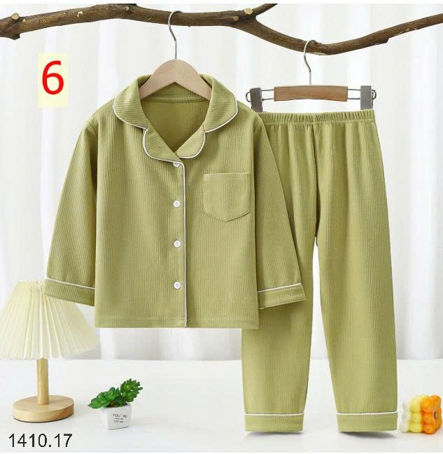 25HA1410.17 - BỘ PIJAMA TRƠN CHO BÉ