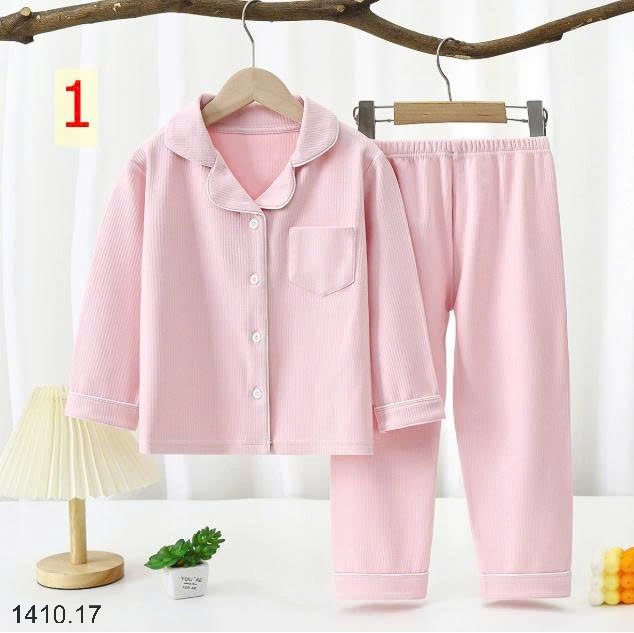 25HA1410.17 - BỘ PIJAMA TRƠN CHO BÉ