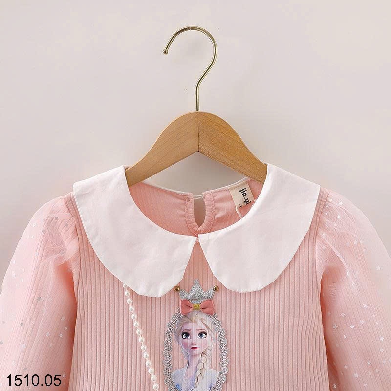 25HA1510.05 - VÁY BÉ GÁI ELSA FROZEN KÈM TÚI ĐIỆU ĐÀ