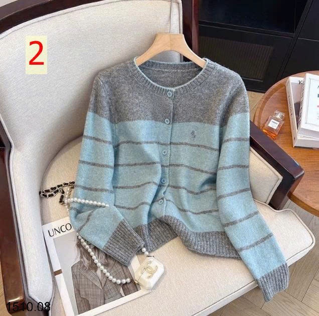 25HA1510.08 - LEN CARDIGAN KẺ SIÊU XINH
