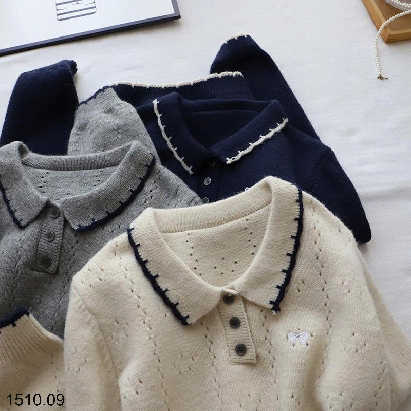25HA1510.09 - ÁO LEN CỔ POLO