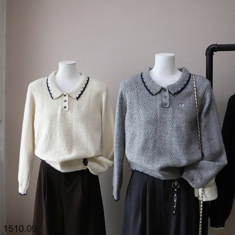 25HA1510.09 - ÁO LEN CỔ POLO