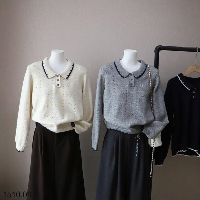 25HA1510.09 - ÁO LEN CỔ POLO